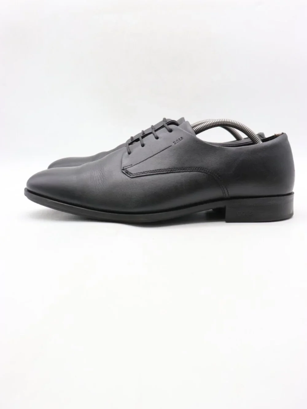 Hugo Boss Plain Toe Men's Size 11 Black Leather Lace Up Dress Shoes Oxford Derby